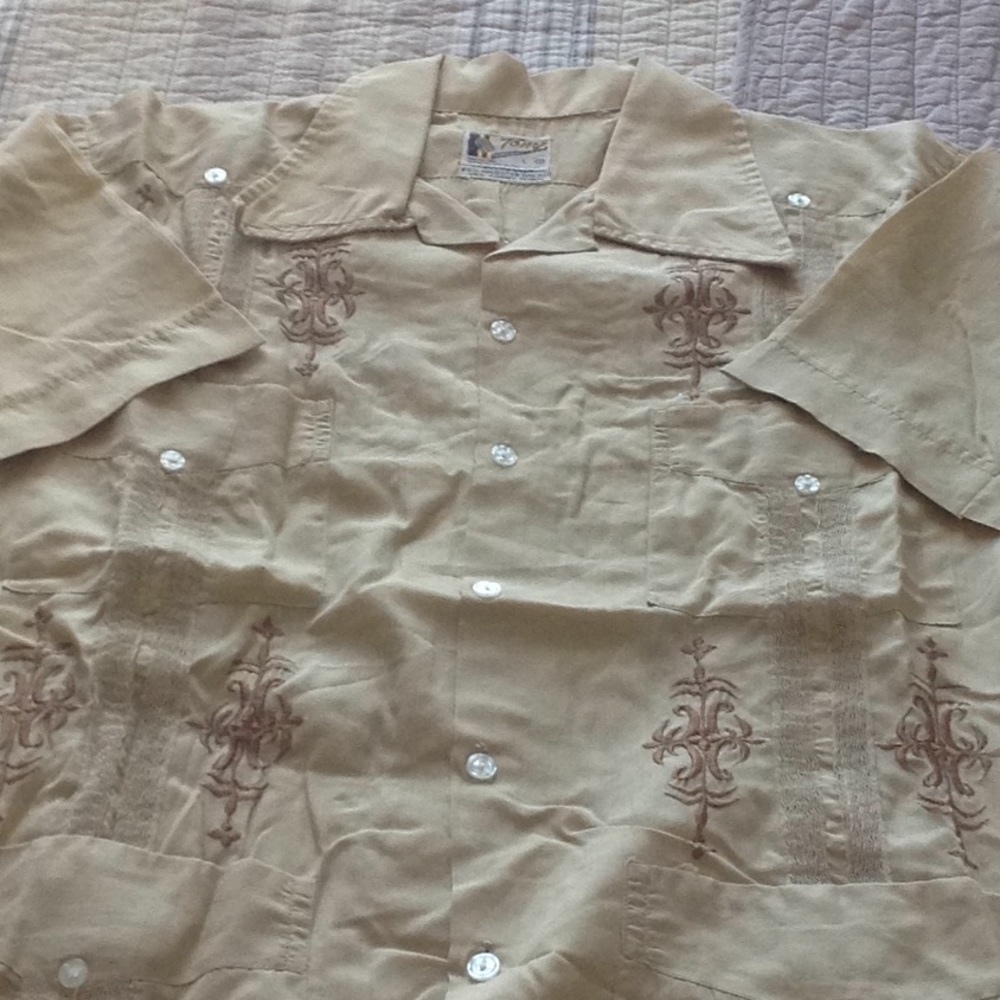 🛍60's VINTAGE MEN's CUBAN CIGAR SHIRT